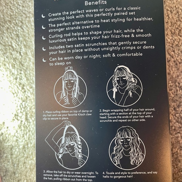 NWT Kitsch satin heatless curling set - Picture 6 of 8